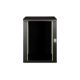39. Unique 19" 16U wall-mounted network cabinet, 600x600, glass door, black, undivided, assembled, 100kg