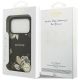 8. Guess Grained Flowers Classic Logo MagSafe case for iPhone 17 Pro - black