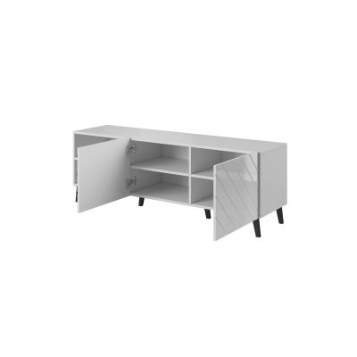 5. ABETO TV cabinet 150x42x52 white/white gloss