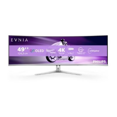 Philips Evnia 8000 49M2C8900L/00 computer monitor 124.2 cm (48.9") 5120 x 1440 px Dual QHD QD-OLED White