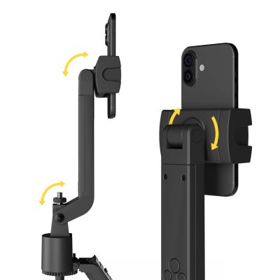 6. Wozinsky WST-360YS Selfie Stick with Tripod Function with 360° AI Auto Face Tracking Gesture Control - Black