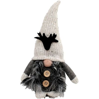 2. DECORATIVE GNOME 25CM WITH SEQUINS GREY GIRL