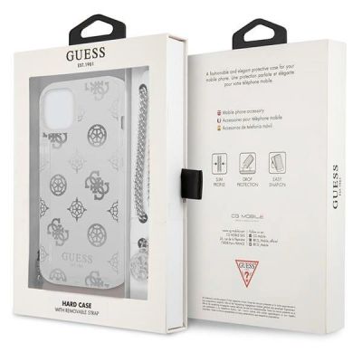 8. Guess GUHCP13SKPESI iPhone 13 mini 5.4" silver/silver hardcase Peony Chain Collection