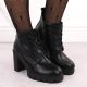 18. Black women's block-heel ankle boots M.Daszyński SA218-8
