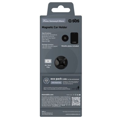 2. SBS TESUNSUPMAGK smartphone holder magnetic, for air vent - black