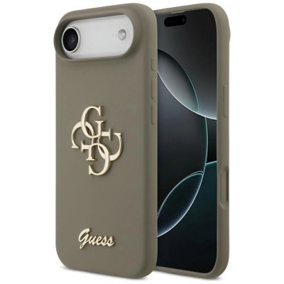 Guess Silicone Big 4G Script Case for iPhone Air - Brown