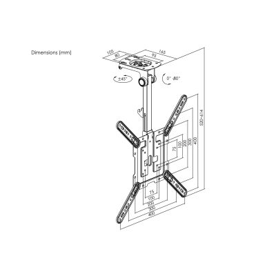 3. Equip 650375 TV mount 139.7 cm (55") Black