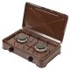 Ravanson K-02BR 2-burner adjustable gas stove (brown)