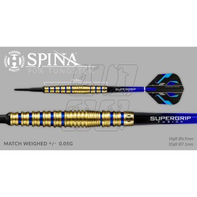 11. Darts Harrows Spina Gold 90% Softip HS-TNK-000013752