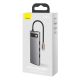 5. Baseus Metal Gleam 8in1 USB-C Hub - USB-C PD 100W 1x HDMI 4K 30Hz 1x SD and microSD card reader 3x USB-A 3.2 1xRJ45 - gray