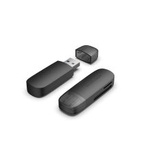 2-in-1 USB 3.0 A Vention Card Reader (SD+TF) Black Dual Drive Letter