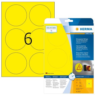 HERMA 8035 Printable Labels Yellow Self-adhesive Printable Labels