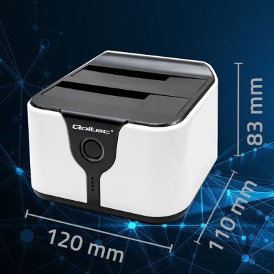 11. QOLTEC DOCKING STATION FOR 2.5" 3.5" HDD/SSD DRIVES | SATA III | USB 3.0 | SUPER SPEED 5GB/S | WITH OFFLINE CLONING FUNCTION