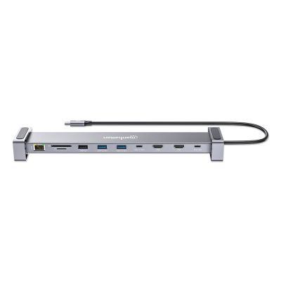 12. Manhattan 190398 Wired Docking Station USB 3.2 Gen 1 (3.1 Gen 1) Type-C Gray