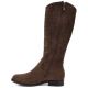 3. Women's openwork suede boots brown S.Barski HY62-8144