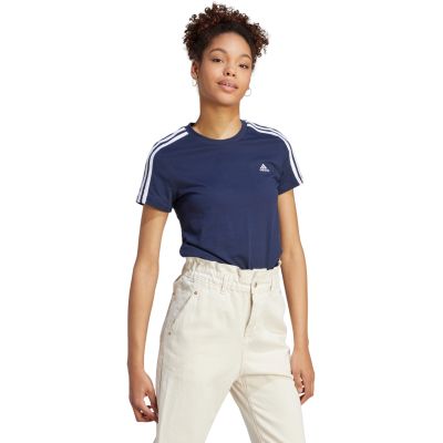 7. adidas Essentials Slim 3-Stripes Tee W IM2791