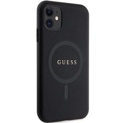 4. Guess GUHMN61PSAHMCK case for iPhone 11 / Xr - black Saffiano MagSafe