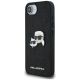 2. Karl Lagerfeld Fixed Glitter Karl&Choupette Heads Metal Pin iPhone 16e Case - Black