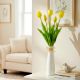 14. BOUQUET OF 5 YELLOW TULIPS 39 CM LIKE LIFE SPRING DECORATION