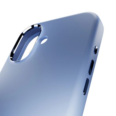7. Puro Icon Mag Pro Liquid Silicone Case for iPhone 17, MagSafe Compatible, with Camera Protection and Aluminum Buttons - Blue