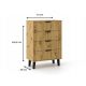 4. SCANDI 4S SLIM CHEST OF DRAWERS, ARTISAN OAK