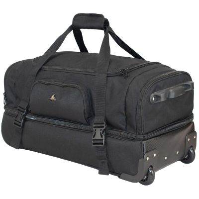 PREMIUM TROLLEY TRAVEL BAG T5607-0 BLACK SEMI LINE