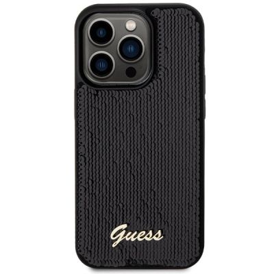 3. Guess Sequin Script Metal case for iPhone 13 Pro / 13 - black