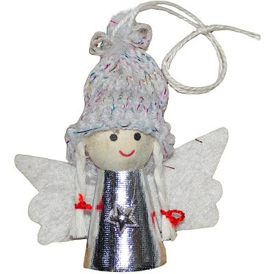 3. CHRISTMAS ANGEL PENDANT SILVER 7CM