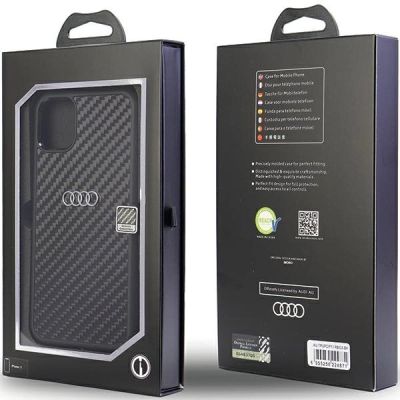 4. Audi Carbon Fiber iPhone 11 / Xr 6.1" black/black hardcase AU-TPUPCIP11-R8/D2-BK