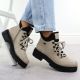 3. Women's beige zippered ankle boots Rieker Y3158-60