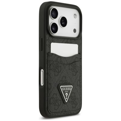 4. Guess 4G Double Card Triangle Case for iPhone 18 Pro / 17 Pro – Black