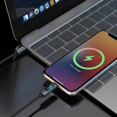 5. Dudao L7C USB-C - USB-C 100W Cable with LED Display 1m - Black