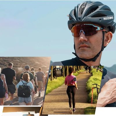 3. Rockbros Photochromic Cycling Glasses with UV Protection and Corrective Insert - Multicolor