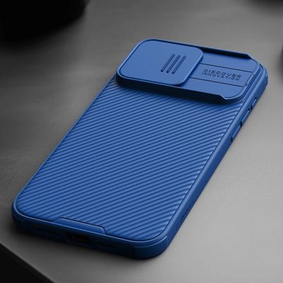 12. Nillkin CamShield Pro Magnetic Case for iPhone 15 Pro Max with Camera Protector - Blue