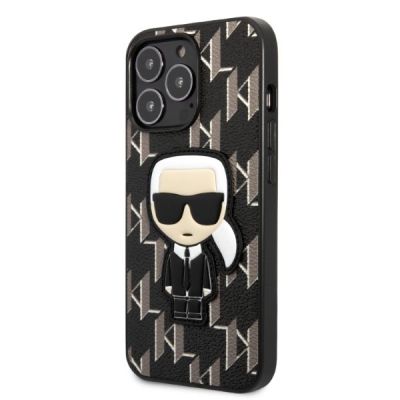 2. Karl Lagerfeld KLHCP13LPMNIKBK iPhone 13 Pro / 13 6.1" hardcase black/black Monogram Ikonik Patch