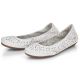 20. Rieker W RKR649 comfortable leather openwork shoes, white