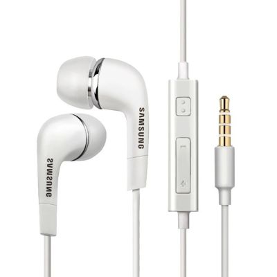 Samsung EHS64AVFWE Wired Headphones Mini Jack 3.5mm Stereo Hi-Fi (Bulk - Replacement Packaging) - White