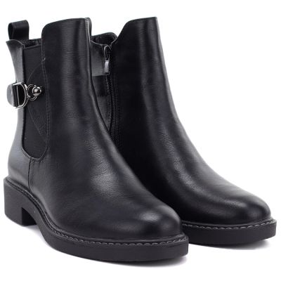 7. Women's ankle boots, insulated, black, M.Daszyński SA252-7