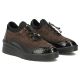 4. Leather suede crocodile wedge shoes brown Filippo DP8106