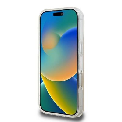 5. DKNY Repeat Texture Pattern With Stripe iPhone 16 Pro Max Case - Pink