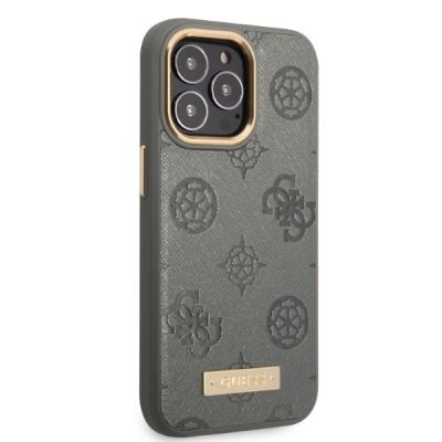 4. Guess GUHMP13LSAPSTG iPhone 13 Pro / 13 6.1" grey/grey hardcase Peony Logo Plate MagSafe