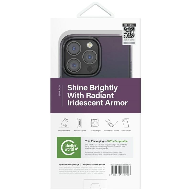 5. Uniq Iridescia Magclick Charging Case for iPhone 16 Pro Max - Black
