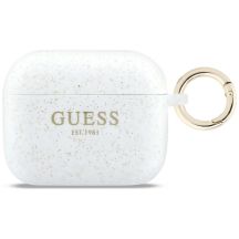 Guess Silicone Glitter Ring Case for AirPods Pro 3 - White