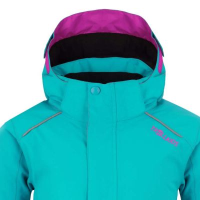 3. Trollkids Kids Holmenkollen Snow Jacket Pro with Hood, Turquoise (913-125)