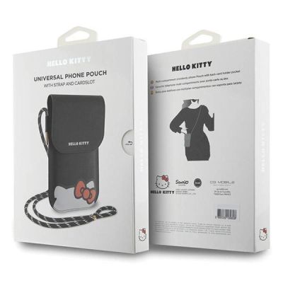 6. Hello Kitty Leather Hiding Kitty Cord bag - black