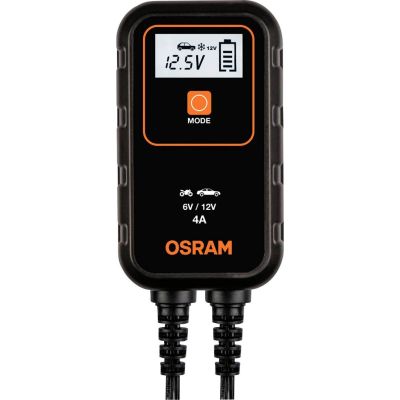 2. BATTERYcharge 904 charger, charging voltage: 6/12 V OSRAM, charging current: 4A, supply voltage: 230V, battery type: AGM/Li-Ion/VRLA