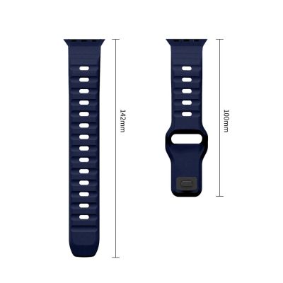 3. Tech-Protect Silicone Line Strap for Apple Watch 44 / 45 / 46 / 49 mm - Navy Blue