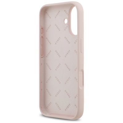7. Guess Silicone Big 4G Script Case for iPhone 17 - Pink
