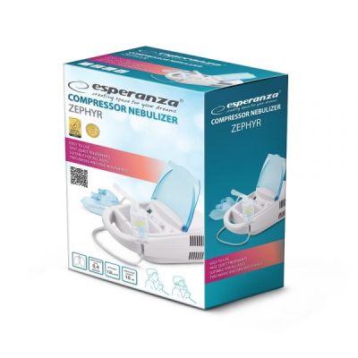 3. Esperanza ZEPHYR ECN002 compressor inhaler (white, blue)