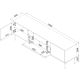 4. EF TV cabinet + black TRESSE fireplace 180x40x54.5 cashmere matt